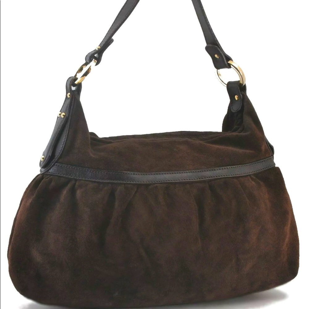 Fendi Authentic Suede Shoulder Bag